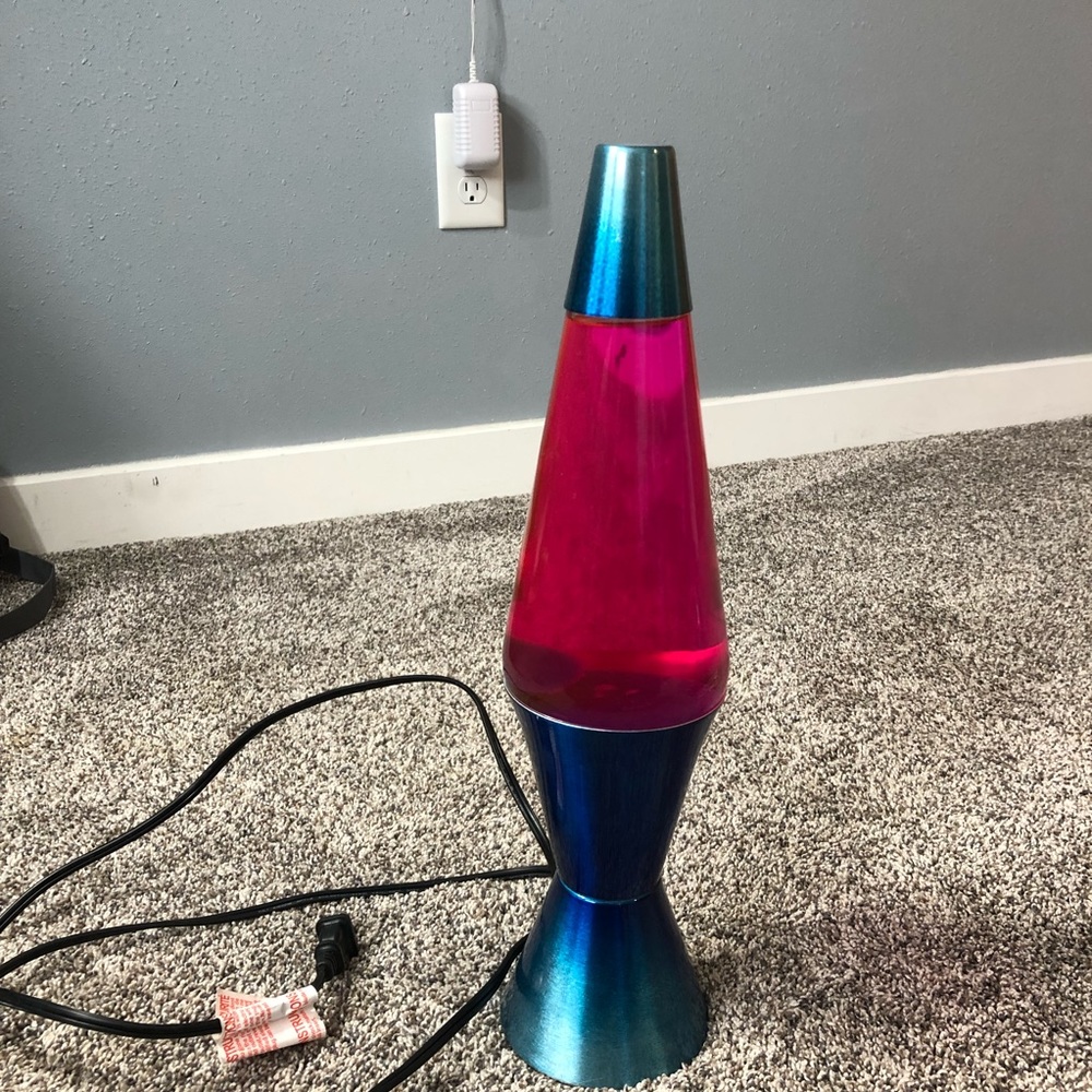 Pink and blue lava lamp